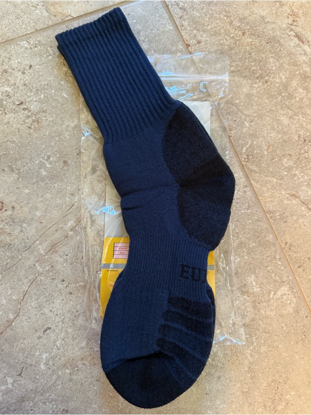 EURO Socks Men’s Outdoor & Working Crew Hiking Socks Navy NWT